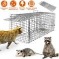 iMounTEK Cage Trap for Live Animals, Collapsible Humane Cat Cage