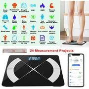 iNova Digital Weight Scale, Wireless Smart Body Fat Scale with App LED Screen BMI Health Analyzer, Black