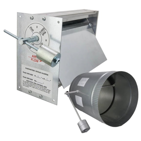 iO HVAC Controls BH-14 14 Inch Round Horizontal Barometric Bypass Damper, replacement for Honeywell SPRD-14, EWC PRD-RD-14, Zone First SPRD-14