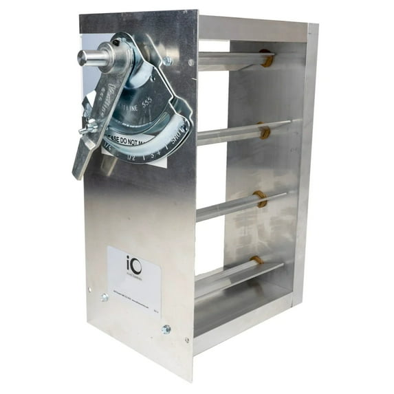 iO HVAC Controls MBD-1612-BM 16 Inch X 12 Inch Rectangular Manual Balancing Damper With locking quad on 16 Side (Special Order / Non-Returnable)