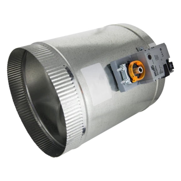 iO HVAC Controls MD-07 7 Inch Round Two-Position Motorized Zone Damper With Belimo 3 Wire Actuator, replacement for EWC URD07, Zone First RDM-07, Braeburn 109007