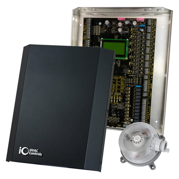 iO HVAC Controls ZP6-ESP 6-Zone Universal (4H/2C) Zone Panel with built in ESP functionality includes pressure sensor
