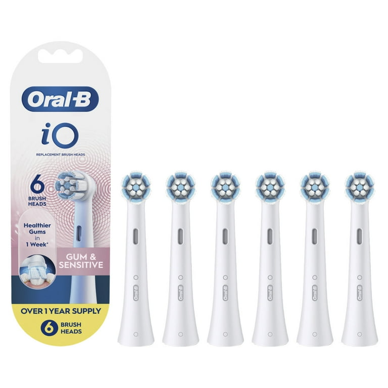 Oral-B iO Series 6 5 ホワイト Oral-B iO Gum & Sensitive Replacement Heads, Electric