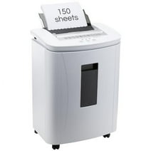 iOCHOW 150-Sheet Auto Feed Paper Shredder: High Security Micro Cut Shredders for Home Office, 30 Mins Commercial Heavy Duty Shredder with 4 Casters, P-4 Security Level & 6.6 Gallon Pull-Out Bin
