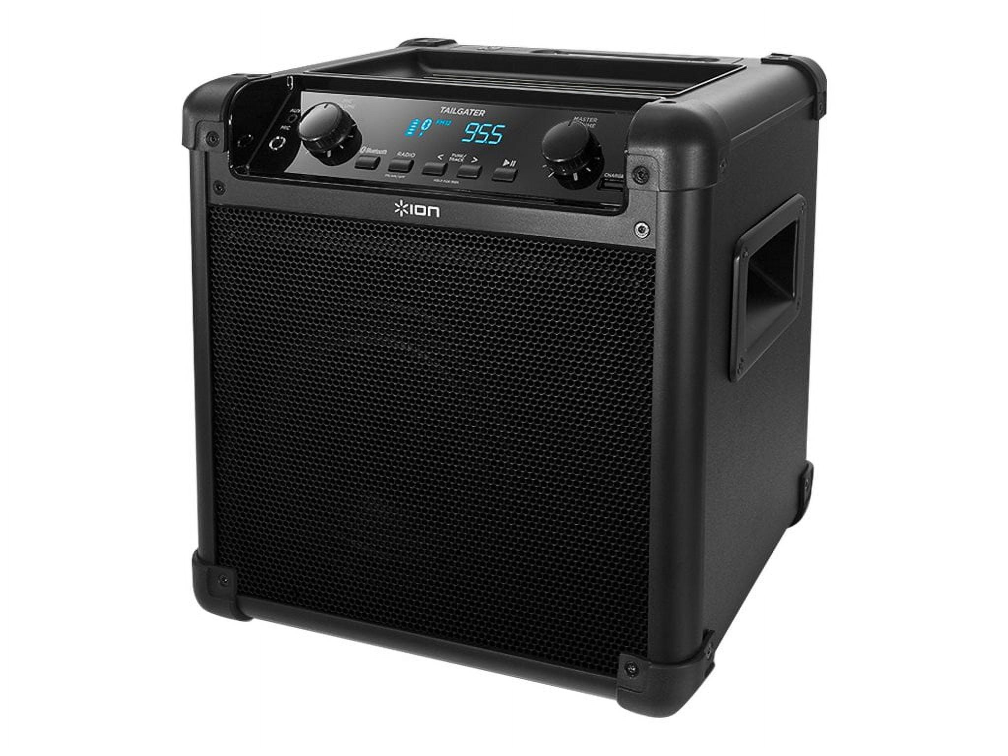 ION Audio Tailgater Plus – Enceinte Bluetooth portable 50W avec batterie  rechargeable intégrée, radio, port USB et Microphone inclus en destockage  et reconditionné chez DealBurn