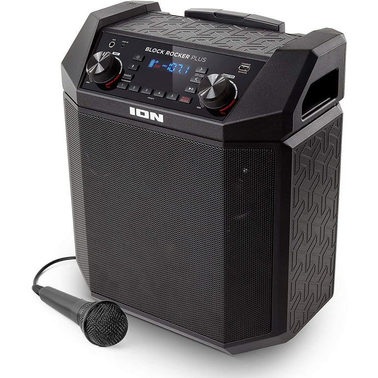 講座ヨガ教室 Block Rocker Plus ポータブルスピーカー マイク付 iON Block Rocker Plus Portable Speaker - Walmart.com