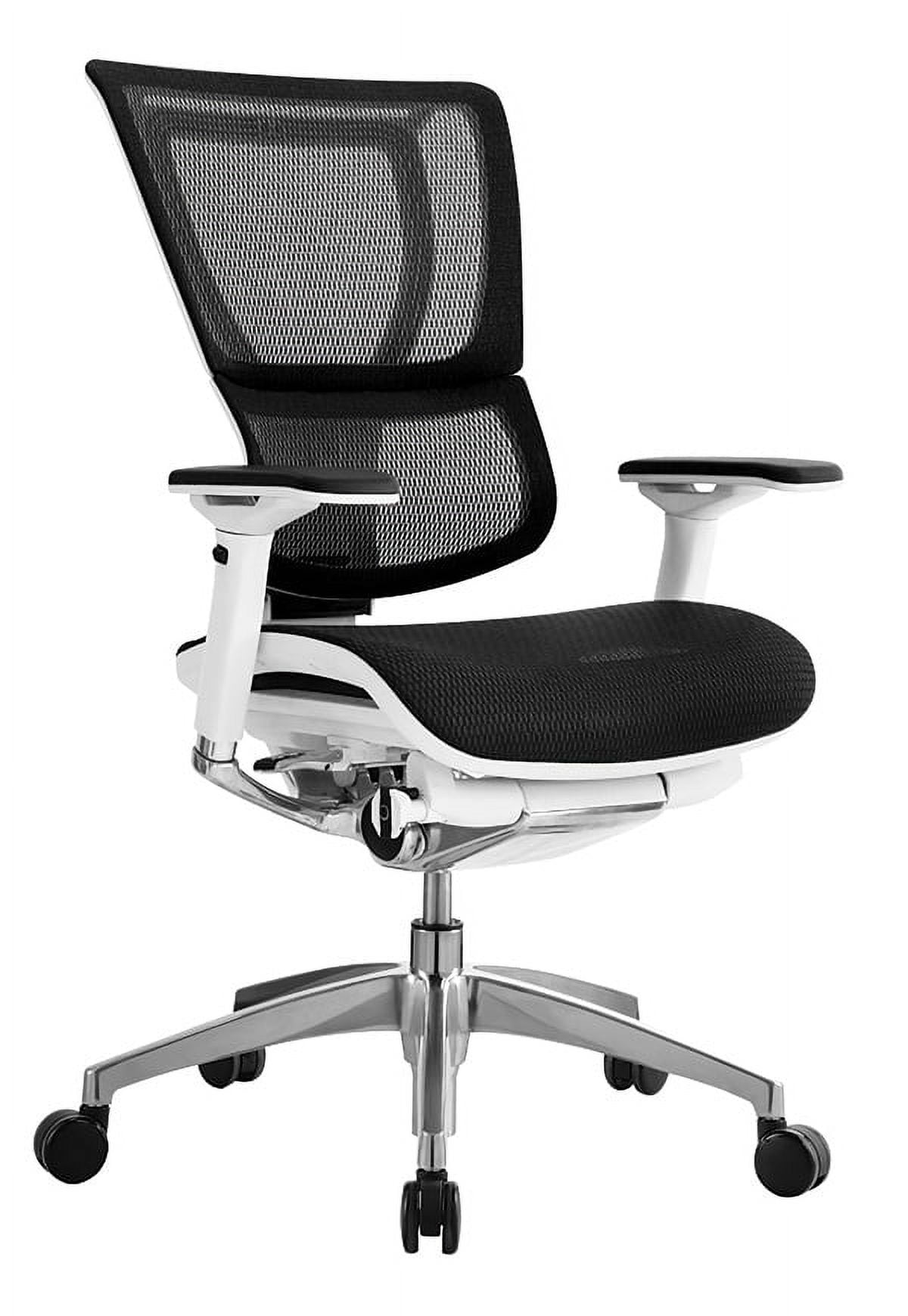 White Mesh High Back Executive Swivel Chair with Adjustable Arms