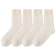 thumbnail image 1 of iOPQO 2 Pairs Crew Socks for Women, Crew Socks Women, Thick Socks Women, Thick Wool Socks, Thermal Winter Socks, Beige One Size, 1 of 8