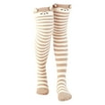 thumbnail image 1 of iOPQO 2 Pairs Warm Socks for Women, Fuzzy Leg Warmers, Thigh High Leg Warmers, Thigh High Stockings, Long Socks for Women, Coffee One Size, 1 of 3