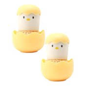 iOPQO Cleaning Supplies Tools Cartoon Chicken Cleaning Brush With Handle Washing Pot Brush Cleaning Ball Kitchen Gadgets