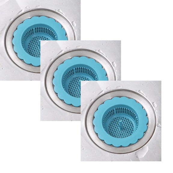 iOPQO 3PCS Strainers Drains Sieve Kitchen Sink Strainer Spout Filter Basket, Sink Strainer Spout Filter kitchen sink leak filter blue Blue