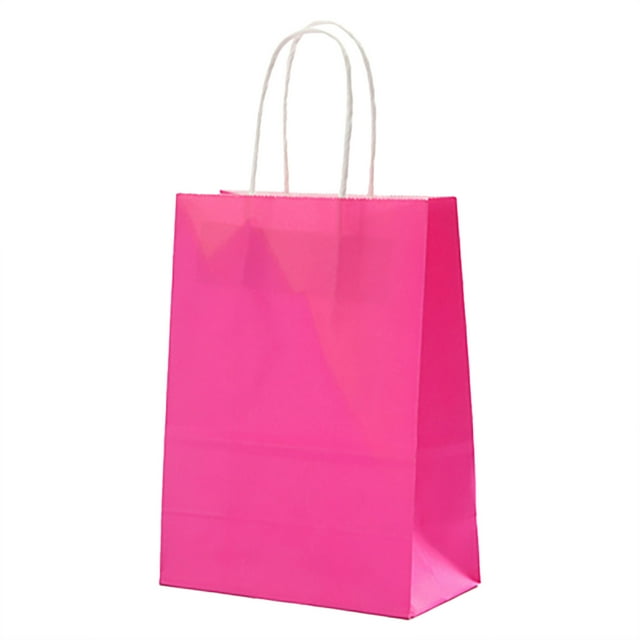 iOPQO 4Pcs Hand Paper Bag Kraft Paper Bag Packing Gift Bag Colorful Shopping Bag