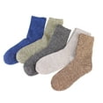 thumbnail image 1 of iOPQO 5 Pairs Thick Socks Women, Slouchy Socks for Women, Casual Socks for Women, Fleece Socks, Crew Socks for Women, Blue One Size, 1 of 3