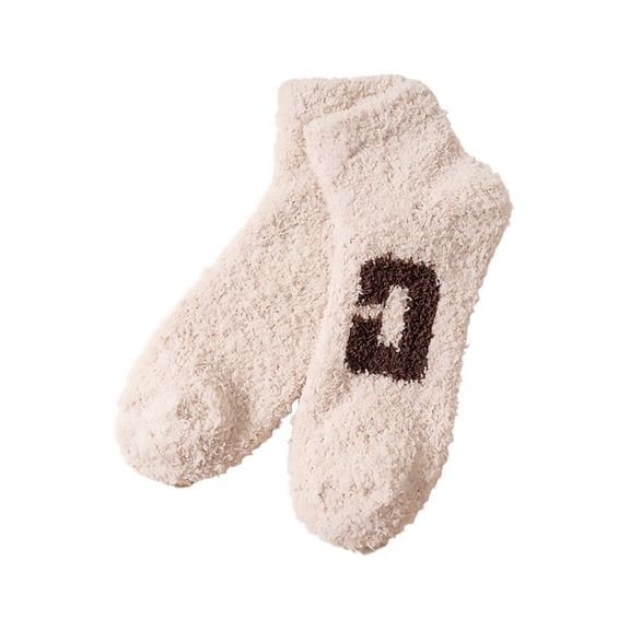 iOPQO Ankle Socks for Women, Plush Socks, Soft Socks, Low Cut Socks Women, Fluzzy Socks, Khaki One Size