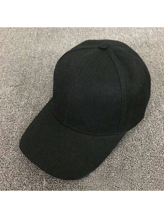 Baseball Caps Baseball Cap Blank Hat Solid Color Adjustable Hat Black hat Black