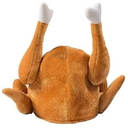 iOPQO Baseball Caps Thanksgiving Turkey Hat Adult Party Plush Turkey Glowing Hat hat B