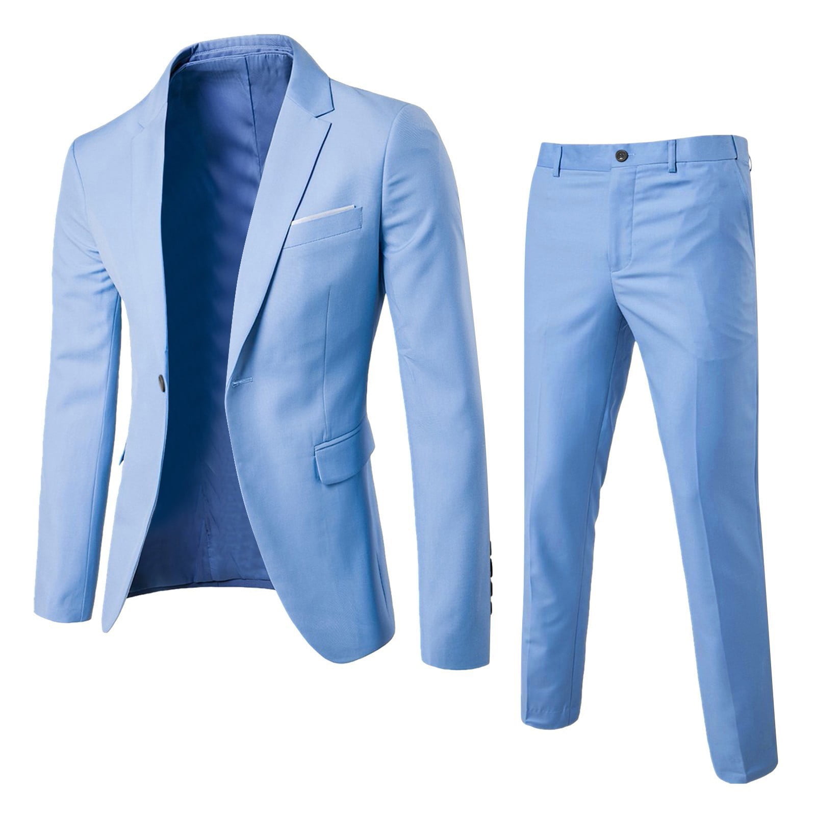 Light Blue Two Piece Formal Pants Suit With Long Sleeves, Blazer, And  Trouser For Formal Office And Business Wear From Armelia, $73.93