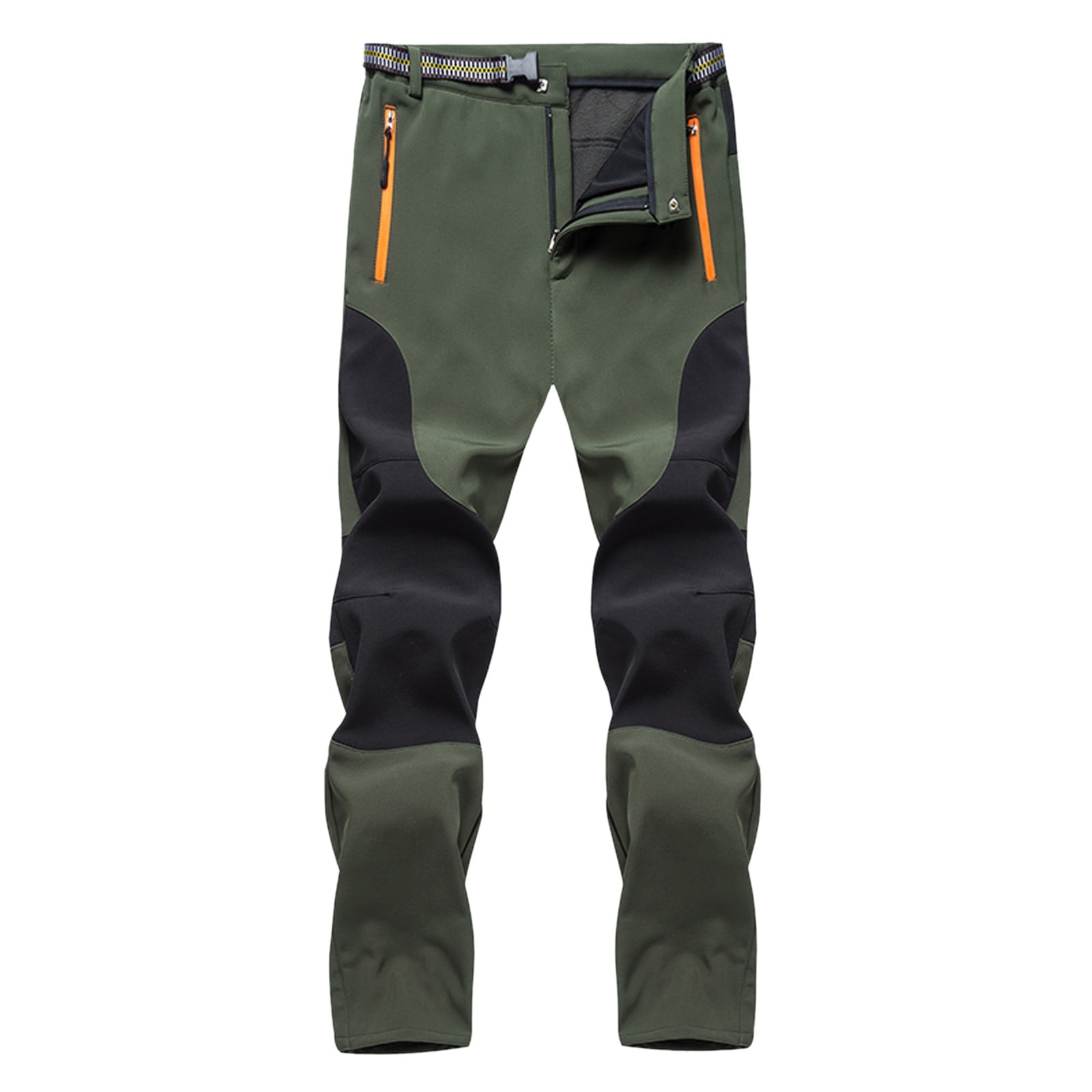 Fleece Hiking Pants for Men, Warm Softshell Trousers, Outdoor