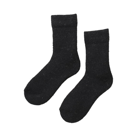 iOPQO Cold Weather Socks, Fleece Socks, Winter Socks, Thick Socks for Men, Snow Socks, Black One Size