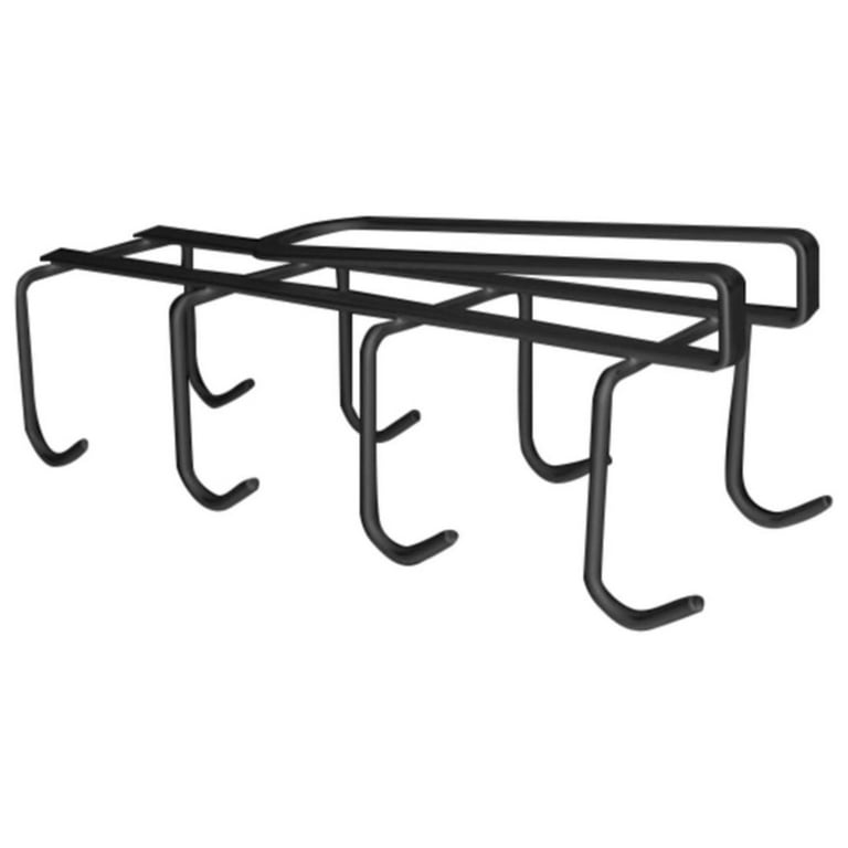 iOPQO Command Hook Mug Holder Under Cabinet Cup Coffee Mug Holder For Kitchen 8 Hooks Cup Rack Under Shelf Hooks For Hanging