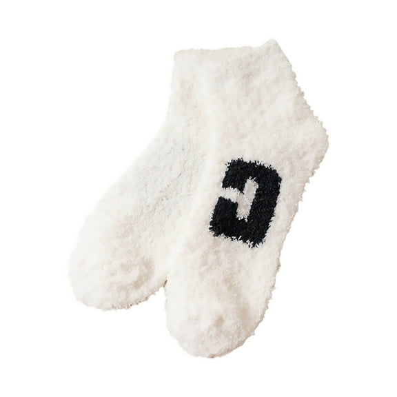 iOPQO Fluffy Socks, Low Cut Socks Women, Short Socks for Women, Thick Fuzzy Socks, Plush Socks, Beige One Size