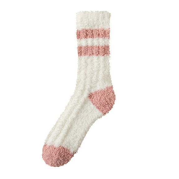 iOPQO Fluffy Socks, Warm Socks for Women, Thick Fuzzy Socks, Thick Crew Socks, Sleeping Socks, Hot Pink One Size