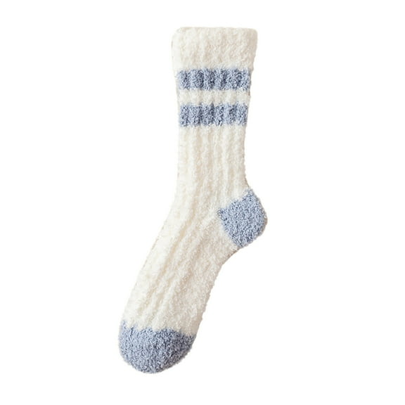iOPQO Gifts for Women, Warm Fuzzy Socks for Women, Cute Gifts, House Socks for Women Indoor, Fleece Socks, Blue One Size