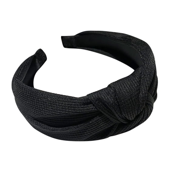 iOPQO Heardband Fashion Women Fluorescent Tie Hairpin Hairband Head Hoop Knot Hair Headband Headband Black