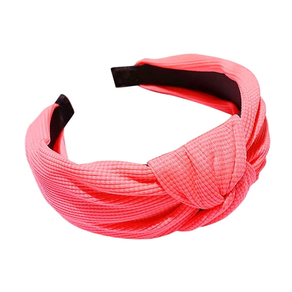 iOPQO Heardband Fashion Women Fluorescent Tie Hairpin Hairband Head Hoop Knot Hair Headband Headband Hot pink