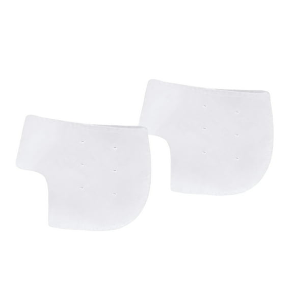 iOPQO Heel Socks, Moisturizing Heel Socks, Heel Socks for Dry Cracked Feet Women, Open Toe Socks, Toeless Socks for Women, White One Size