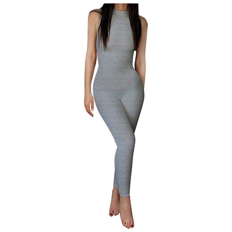 Shape Grey Graphic Zip Sports Jumpsuit