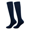 thumbnail image 1 of iOPQO Knee High Socks, Compression Stockings for Women, Compression Socks for Varicose Veins, Calf Compression, Travel Compression Socks, Navy XXL, 1 of 5