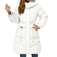 thumbnail image 1 of iOPQO Long Puffer Coat Women Long Winter Coats for Women Parkas for Women Winter Coats for Women Womens Puffer Jacket with Hood Zip Jacket Women's Outerwear White M, 1 of 9