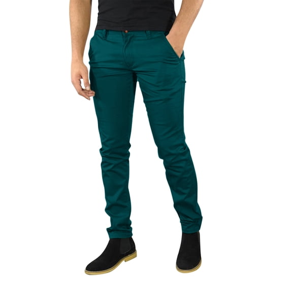 iOPQO Men's Pants Male Casual Business Solid Slim Pants Zipper Fly Pocket Cropped Pencil Pant Trouserscargo Pants For Men Mens Pants