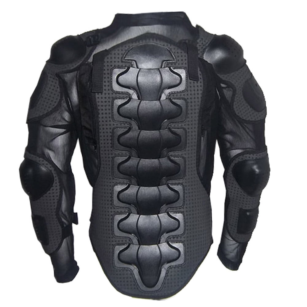 iOPQO Mens Jacket Motorcycle Jacket Motorcycle Full Body Jacket Racing Spine Chest Protecto Coat Leather Jacket Black S