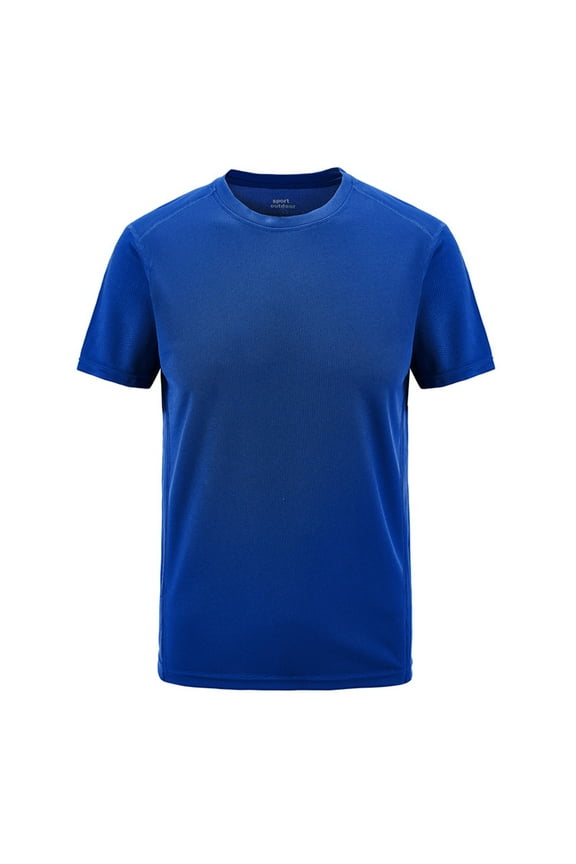 Mens T Shirt Men's Summer Casual Outdoor T-Shirt Plus Size Sport Fast-Dry Breathable Topssummer Tops Mens Shirts Blue 6Xl