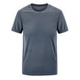 thumbnail image 1 of iOPQO Mens T Shirt Men's Summer Casual Outdoor T-Shirt Plus Size Sport Fast-Dry Breathable Topssummer Tops Mens Shirts Gray Xl, 1 of 4