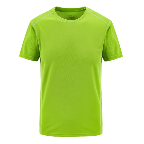 iOPQO Mens T Shirt Men's Summer Casual Outdoor T-Shirt Plus Size Sport Fast-Dry Breathable Topssummer Tops Mens Shirts Green L