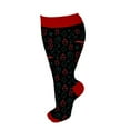 thumbnail image 1 of iOPQO Mid Crew Socks Women, Athletic Socks, Knee High Socks, Compression Stockings for Women, Compression Socks for Women, Black XXL, 1 of 2