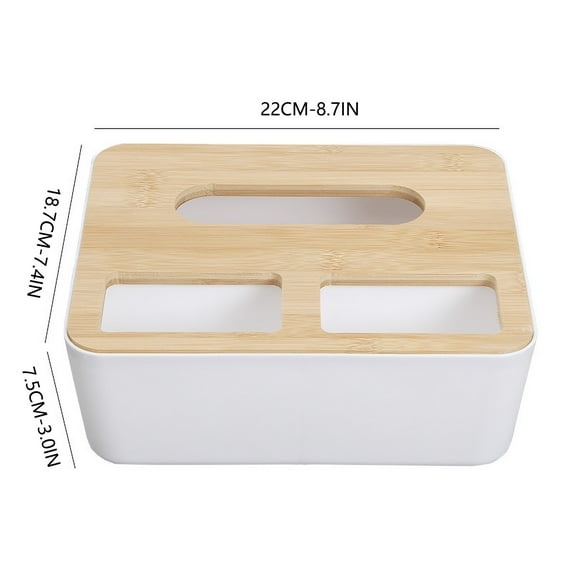 iOPQO Paper Towels Bamboo Cover Tissue Boxes Desktop Pumping Paper Living Room S imple Storage Box Shelf