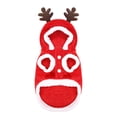 thumbnail image 1 of iOPQO Pet Sweater And Winter Christmas Autumn And Winter Elk Santa Claus Flannel Warm Cat And Dog Clothes Red S, 1 of 9