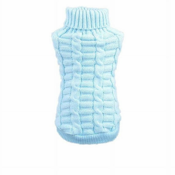 iOPQO Pet Vest pet dog Fashion Blue Sweater Twist Design Pet Puppy Knit Clothes Sky Blue S