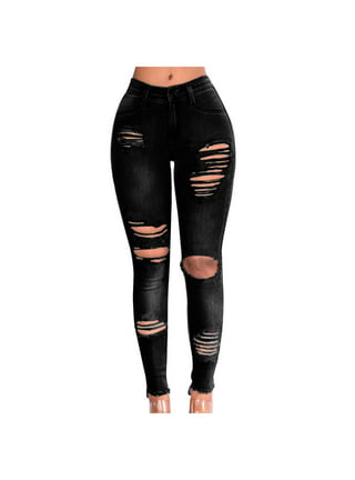 Plus Size Black Ripped Jeans