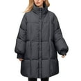 thumbnail image 1 of iOPQO Puffer Coat Women Long Winter Coats for Women Parka Jacket Women Stand Collar Jacket Women Warm Coats for Women Warm Jackets for Women Womens Warm Jacket Black L, 1 of 6