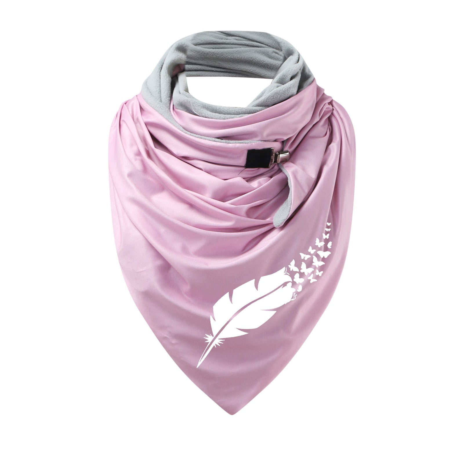 iOPQO Scarf Fashion Women Printing Button Soft Wrap Casual Warm Scarves