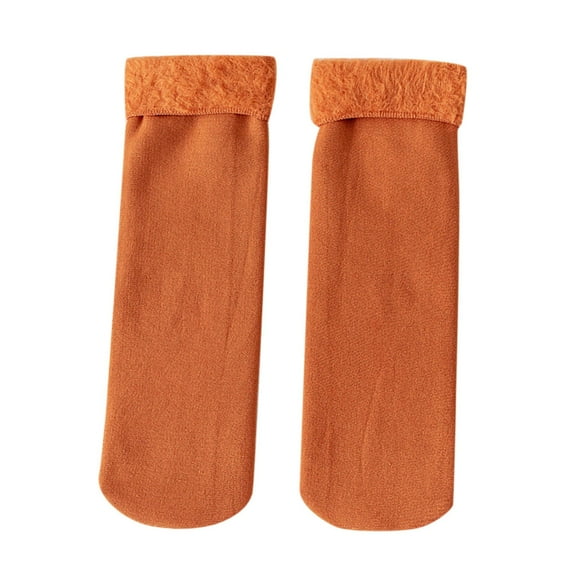 iOPQO Soft Socks, Winter Socks for Women, Comfortable Socks for Women, Womens Socks Crew, Winter Accessories for Women, Orange One Size