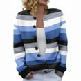 thumbnail image 1 of iOPQO Sweater Cardigan Knitted Cardigan Button Up Cardigan Soft Cardigans for Women Knit Sweater Knit Tops for Women Knit Cardigan Blue L, 1 of 7