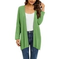 thumbnail image 1 of iOPQO Sweater Cardigan Women Open Front Cardigan for Women Long Sleeve Cardigan for Women Long Sweater Cardigan Women Knitted Cardigan Light Cardigan Long Cardigans for Women Lightweight Green 3XL, 1 of 9