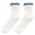 thumbnail image 1 of iOPQO Thick Fuzzy Socks, Fuzzy Socks for Women, Crew Socks for Women, Thick Crew Socks, Warm Socks for Women, White One Size, 1 of 2