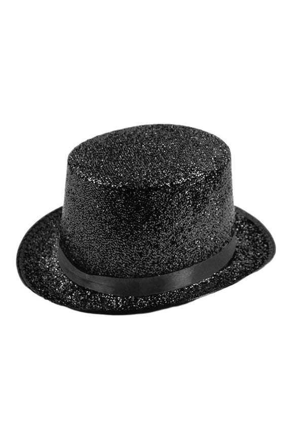 Top Hat, Jazz Hats, Shiny Magician Hat, Party Accessories, Victorian Top Hat, Black A